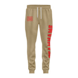 Custom Light Khaki Orange Red Pants
