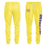 Custom Light Yellow Light Purple Pants