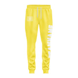Custom Light Yellow White Pants