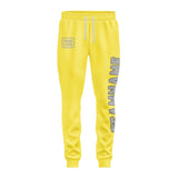 Custom Light Yellow Gray Pants