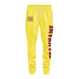Custom Light Yellow Crimson Red Pants