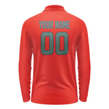 Custom Orange Red Blue Green Long Sleeve Polo Shirt