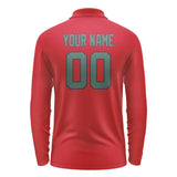 Custom Red Blue Green Long Sleeve Polo Shirt