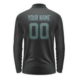 Custom Black Blue Green Long Sleeve Polo Shirt