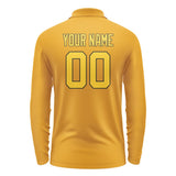 Custom Yellow Gold Long Sleeve Polo Shirt