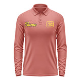 Custom Copper Rose Gold Long Sleeve Polo Shirt