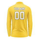 Custom Gold Cream Long Sleeve Polo Shirt