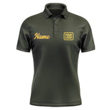 Custom Olive Gold Short-Sleeve Polo Shirt
