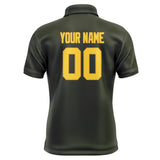 Custom Olive Gold Short-Sleeve Polo Shirt