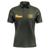 Custom Olive Gold Short-Sleeve Polo Shirt