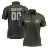 Custom Olive Gray Short-Sleeve Polo Shirt