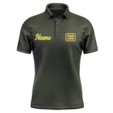 Custom Olive Gold Short-Sleeve Polo Shirt