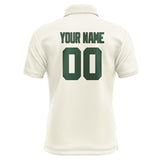 Custom Cream Green Short-Sleeve Polo Shirt