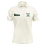 Custom Cream Green Short-Sleeve Polo Shirt
