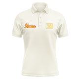 Custom Cream Gold Short-Sleeve Polo Shirt