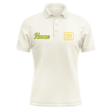 Custom Cream Gold Short-Sleeve Polo Shirt