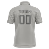Custom Gray Dark Grey Short-Sleeve Polo Shirt
