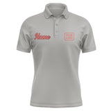 Custom Gray Copper Rose Short-Sleeve Polo Shirt