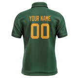 Custom Green Yellow Short-Sleeve Polo Shirt