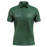 Custom Green Blue Green Short-Sleeve Polo Shirt