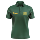 Custom Green Gold Short-Sleeve Polo Shirt