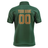 Custom Green Khaki Short-Sleeve Polo Shirt