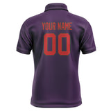 Custom Purple Red Short-Sleeve Polo Shirt
