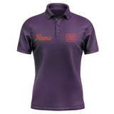 Custom Purple Red Short-Sleeve Polo Shirt