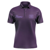 Custom Purple Light Purple Short-Sleeve Polo Shirt