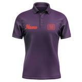 Custom Purple Orange Red Short-Sleeve Polo Shirt