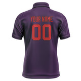 Custom Purple Red Short-Sleeve Polo Shirt