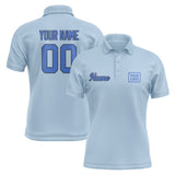 Custom Light Blue Sky Blue Short-Sleeve Polo Shirt