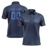 Custom Blue Sky Blue Short-Sleeve Polo Shirt