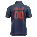 Custom Blue Coral Red Short-Sleeve Polo Shirt