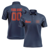 Custom Blue Coral Red Short-Sleeve Polo Shirt