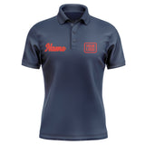 Custom Blue Orange Red Short-Sleeve Polo Shirt