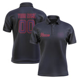 Custom Navy Purple Short-Sleeve Polo Shirt
