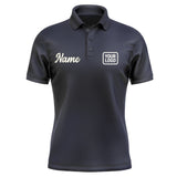 Custom Navy Cream Short-Sleeve Polo Shirt