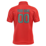 Custom Orange Red Blue Green Short-Sleeve Polo Shirt