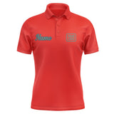 Custom Orange Red Blue Green Short-Sleeve Polo Shirt