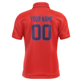 Custom Orange Red Purple Short-Sleeve Polo Shirt