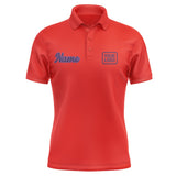 Custom Orange Red Purple Short-Sleeve Polo Shirt