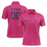 Custom Pink Purple Short-Sleeve Polo Shirt