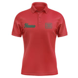 Custom Red Green Short-Sleeve Polo Shirt
