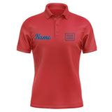 Custom Red Navy Short-Sleeve Polo Shirt