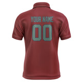 Custom Crimson Red Blue Green Short-Sleeve Polo Shirt