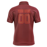 Custom Crimson Red Coral Red Short-Sleeve Polo Shirt