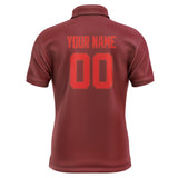 Custom Crimson Red Orange Red Short-Sleeve Polo Shirt