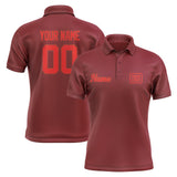 Custom Crimson Red Orange Red Short-Sleeve Polo Shirt