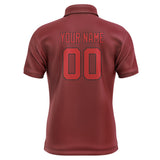 Custom Crimson Red Red Short-Sleeve Polo Shirt